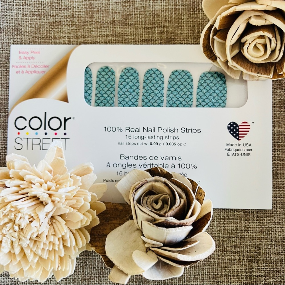 RETIRED! Color Street Mermaid Brigade, 100% Real Nail Polish Strips, NWT